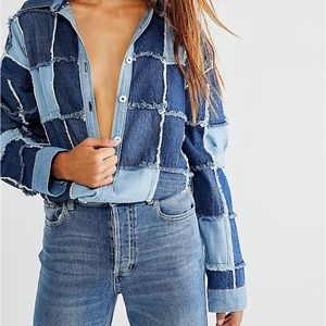 NWT Free People Patchwork Dreams Shirt